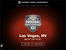Tablet Screenshot of dodgeballworldchampionship.com